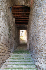 Historic buildings of Spoleto, Umbria, Italy