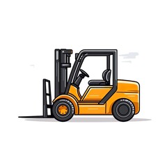 forklift truck isolated on white