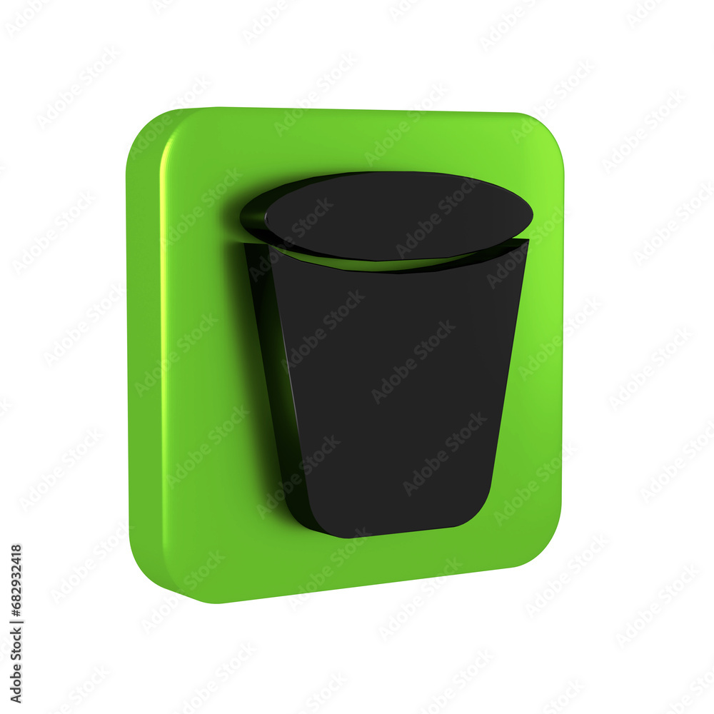 Poster black trash can icon isolated on transparent background. garbage bin sign. recycle basket icon. offi