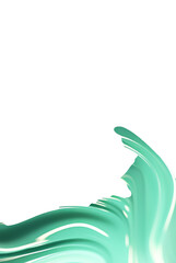 Obraz premium Abstract art green and white liquid fluid grunge texture. on transparent background