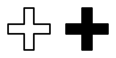 Obraz premium Plus Icon. symbol for mobile concept and web design. vector illustration