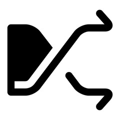 Shuffle songs icon. Shuffle feature icon