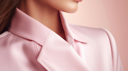 Creative womenswear concept in a pastel color pink palette. Light delicate shades for stylish...