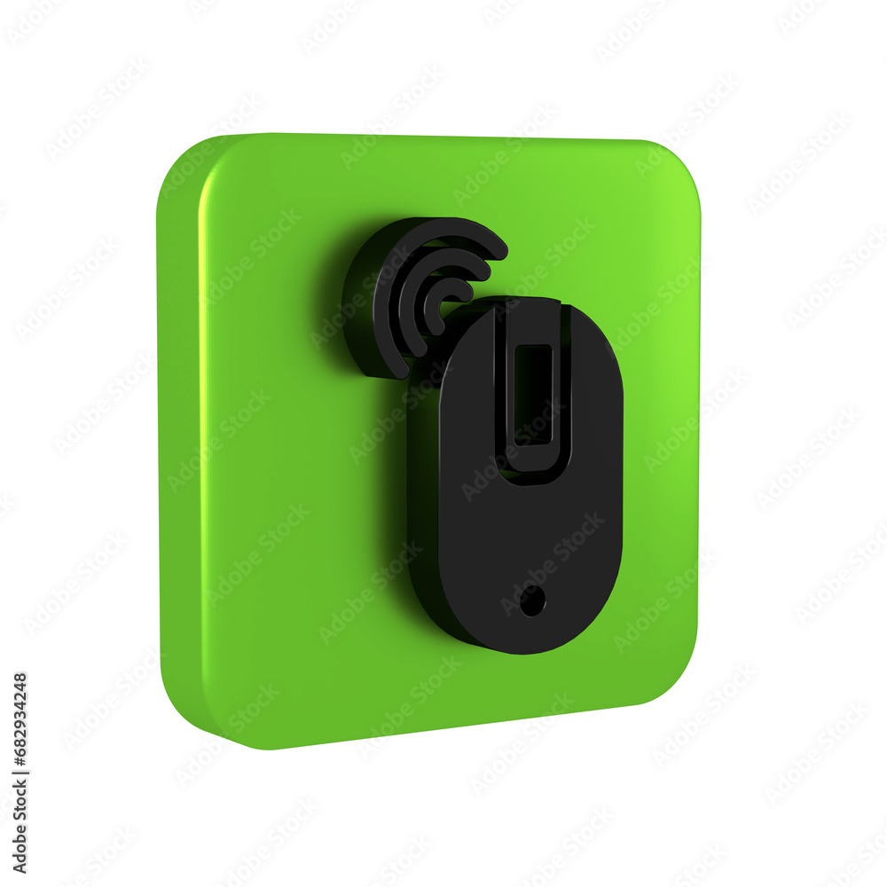 Aufkleber black wireless computer mouse icon isolated on transparent background. optical with wheel symbol. gr