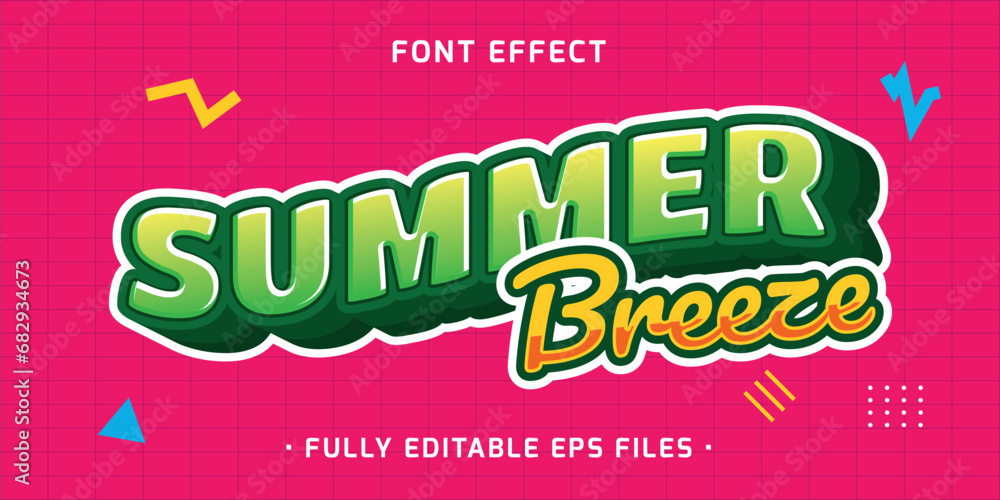 Aufkleber fun and bold 3d vector text effect with vibrant color