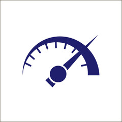 Tachometer sign, speedometer symbol, rpm icon