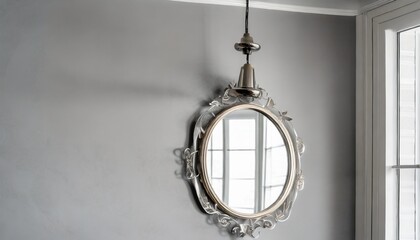 Fototapeta na wymiar シンプルで美しい鏡のある部屋　インテリア雑貨