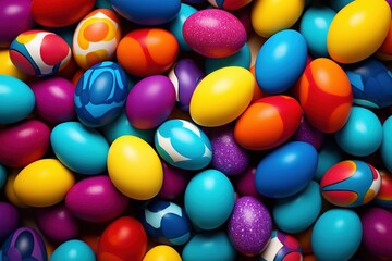 Obraz premium Colorful Easter eggs background