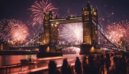 Firework in london bridge