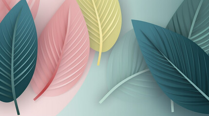minimalist leaves background, elegant botanical design