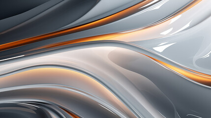 Metalic curves light abstract 3D