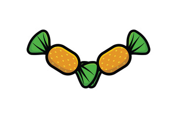 Sweet Candy vector illustration. Food object icon concept. Design concept for dessert, kids, greeting card vector. Kids candy cane icon logo design.