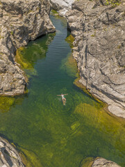 Swimming in the river
