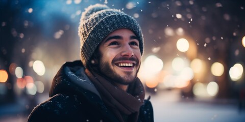 Playful Man in Vibrant Winter Park