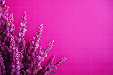 Bright colorful blooming heather