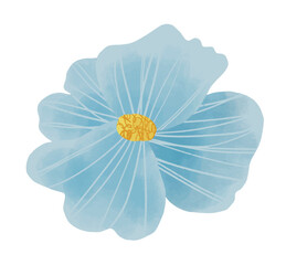blue flower illustration vector