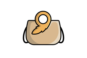 Glossy Bright Colorful Woman Purse design for fashion vector illustration. Beauty fashion objects icon concept. Trendy flat girls party purse vector design.