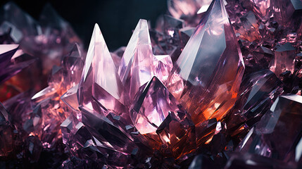 Natural crystals background. Colourful Crystals 