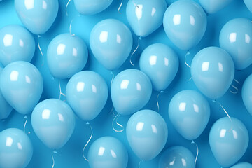 Seamless pattern Background with light blue balloons 