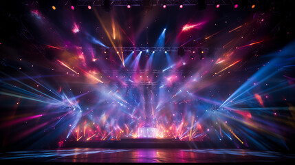 Naklejka premium Abstract Stage Lights Fusion Patterns