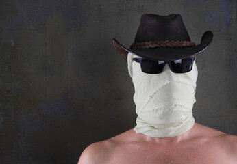 portrait of a mummy in white bandages