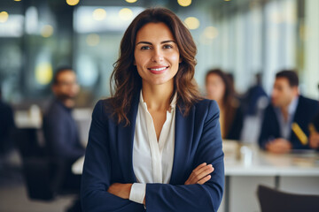 Fototapeta premium smiley business woman in a office