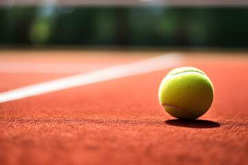 Sports tennis ball with copy space