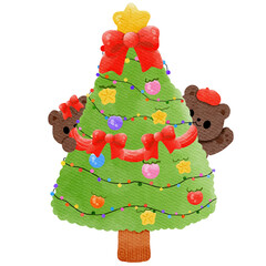 Watercolour Christmas tree
