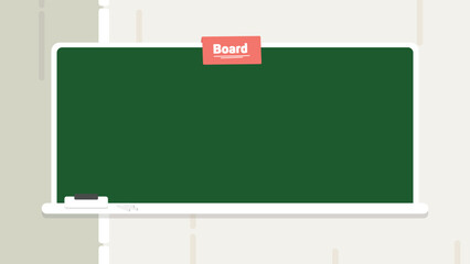 Vector illustration of blackboard on flat background, illustration, flat design