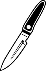 Kitchen Cooking Utensils Knife Sketch Vintage Outline Icon in Hand-drawn Style