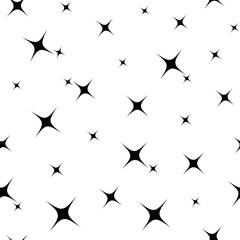 seamless pattern with a star. black, white textured simple pattern. Fabric for wrapping wallpaper, print, banner. Textile sample. Abstract, starry background. vector art illustration