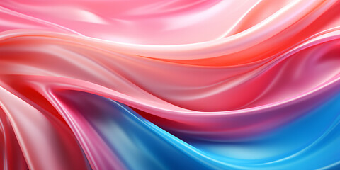 Colorful swirl of waves on white surface. Flowing Abstract Waves wallpaper. Colorful glass ribbon abstract background.