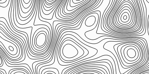 Black-white background from a line similar to a. Natural printing illustrations of Map in Contour Line Light topographic topo contour map and Ocean topographic line map with curvy isolines