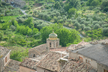Panoramic view of the village of Cleto
