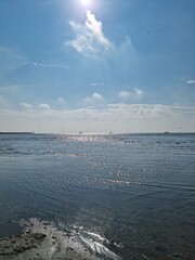 Clouds and the see meeting in the middle