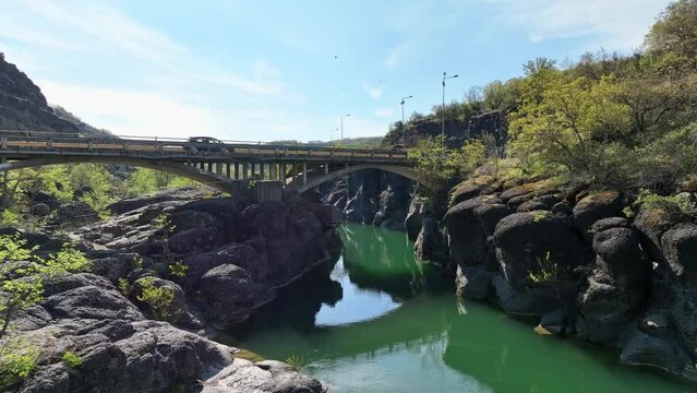 Ruins of the stone bridge of Eleftherochori Grevena, Greece