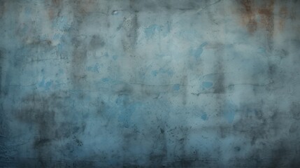 Abstract background of a shabby concrete wall with dark blue colors and weathered pieces.