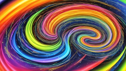 Esencia Fractal: Ilustraciones Texturizadas en Formas Circulares. Coloridos V&oacute;rtices: Remolinos y Texturas en una Ilustraci&oacute;n. Curvas Brillantes: Circunferencias y Arte en Movimiento