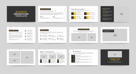 Corporate business profile presentation template - obrazy, fototapety, plakaty