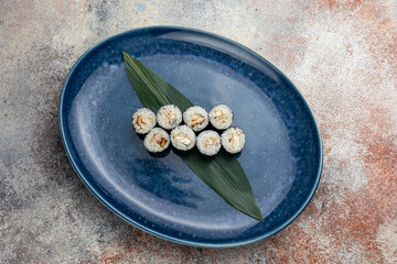 Japanese cuisine. Delicious maki rolls
