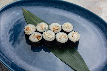 Japanese cuisine. Delicious maki rolls
