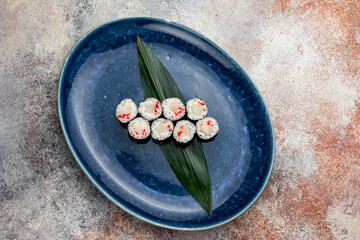 Japanese cuisine. Delicious maki rolls
