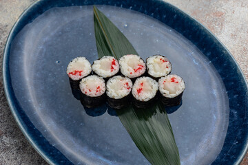 Japanese cuisine. Delicious maki rolls
