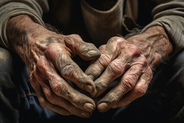 A close-up view of a person holding their hands together. This image can be used to represent unity, support, teamwork, or prayer.