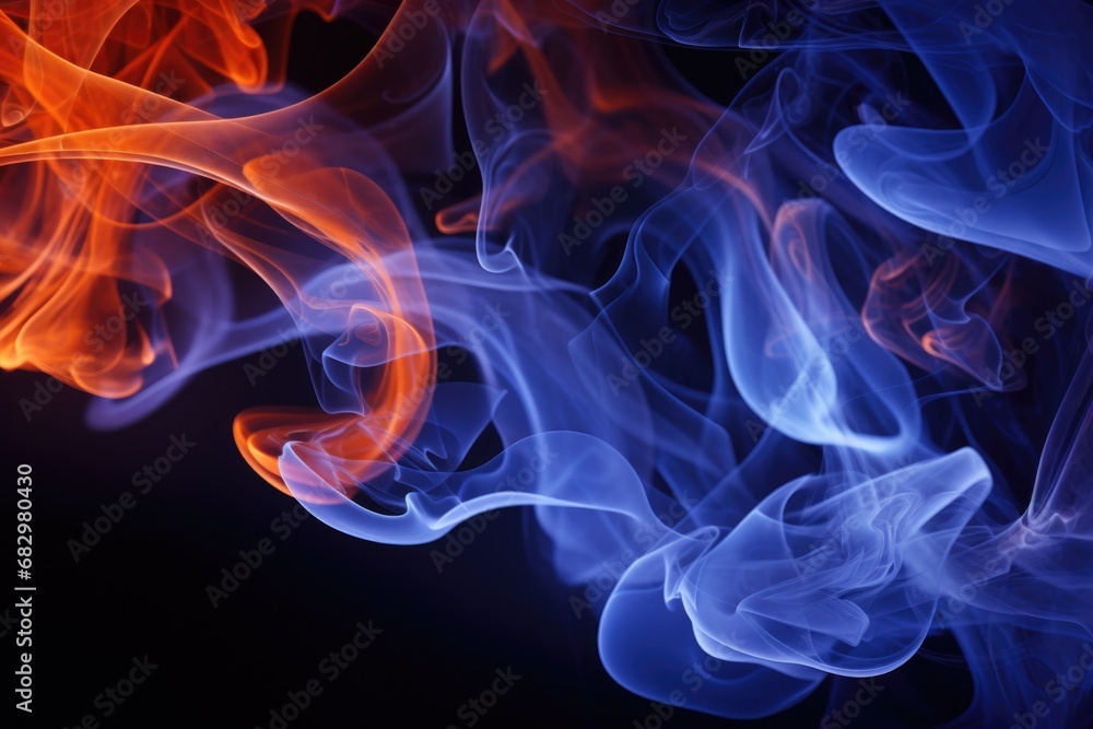 Poster a close up image capturing smoke on a black background. this versatile image can be used in a variet