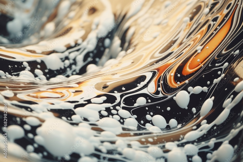 Poster a close-up view of a bowl filled with liquid. this versatile image can be used in various contexts