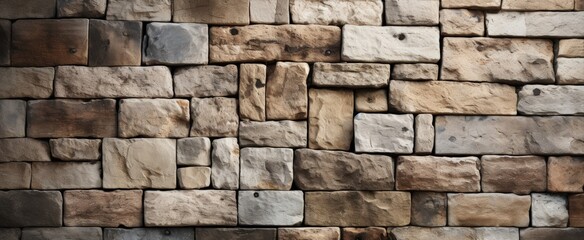 Close-up View of Textured Stone Wall