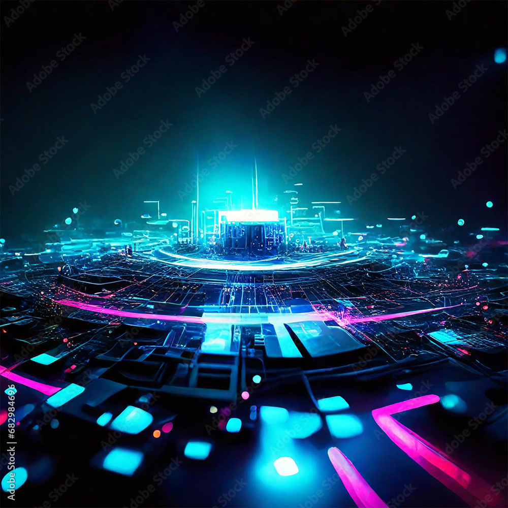 Poster abstract technology background. futuristic technology style. elegant background for business tech pr