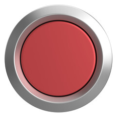 3D circle button. Empty button. 3D illustration.