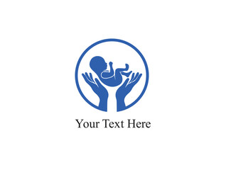 Children care logo design template